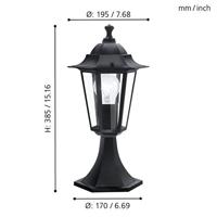 Eglo Staande sokkellampLaterna 4 40cm zwart - 22472 - thumbnail