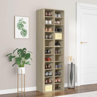 Schoenenkast 54x34x183 cm bewerkt hout sonoma eikenkleurig