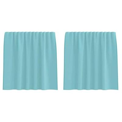 VidaXL Gordijnen voile met roedezakken 2 st turkoois VidaXL Gordijnen voile met roedezakken 2 st turkoois