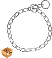 Slipketting korte ovale schakel - Verchroomd - Set van 10 stuks - thumbnail