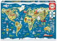 Kinderpuzzel Educa Mapamundi (200 pcs) - thumbnail