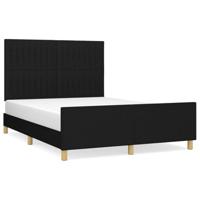Bedframe zonder matras stof zwart 140x190 cm - thumbnail
