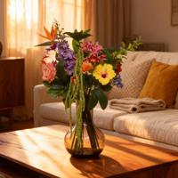 Handgebonden Kunstboeket Sienna Valencia Kleurrijk - thumbnail