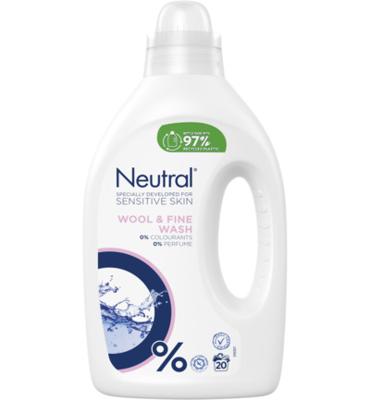 Neutral Neutral Vloeibaar Wasmiddel Wol & Fijn 20 Wasbeurten 1 liter