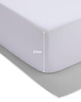 HEMA Hoeslaken 70x150cm zacht katoen wit (wit) - thumbnail