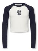 Kids ONLY winter top meisjes - blauw - KogBina - slim fit, longsleeve - thumbnail