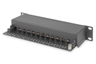 Digitus DN-91612S 12 poorten Netwerkpatchpaneel 254 mm (10) CAT 6 1 HE Zwart Ingericht