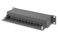 Digitus DN-91612S 12 poorten Netwerkpatchpaneel 254 mm (10) CAT 6 1 HE Zwart Ingericht - thumbnail