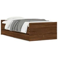 Bedframe met lades bruin eikenkleur 100x200 cm - thumbnail