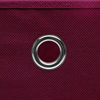 Opbergboxen met deksel 10 st 32x32x32 cm stof donkerrood - thumbnail