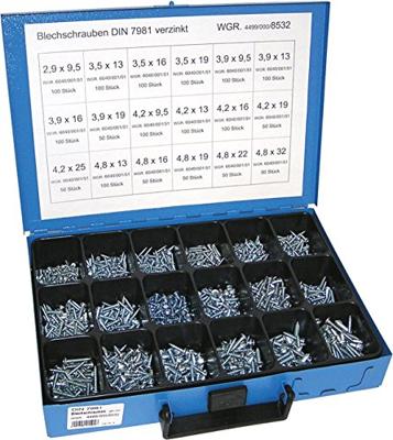 Dresselhaus plaatschroeven assortiment sort.tapping screws din 7981 galvanized