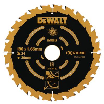 DeWALT Cirkelzaagblad voor Multimaterial | Extreme | Ø 190mm Asgat 30mm 24T - DT10304-QZ