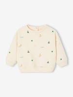 Fantasie sweater voor babyjongens ecru - thumbnail