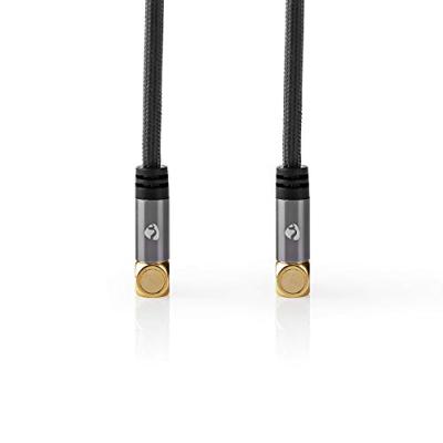 Nedis CSTB40015WT50 Coaxkabel 100 Db Iec (coax) Male - Iec (coax) Female Gun Metal Grey Gevlochten Kabel