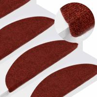VidaXL Trapmatten zelfklevend 15 st 56x17x3 cm rood - thumbnail