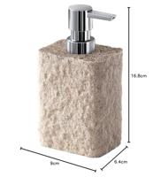 Zeepdispenser Sapho Aries Vrijstaand 350 ML Polyresin Beige - thumbnail