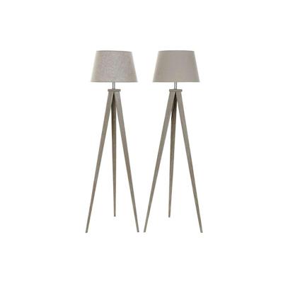 Vloerlamp DKD Home Decor 40 x 40 x 154 cm Beige Metaal Crème Plastic 220 V 25 W 60 W Pijnboom (2 Stuks)