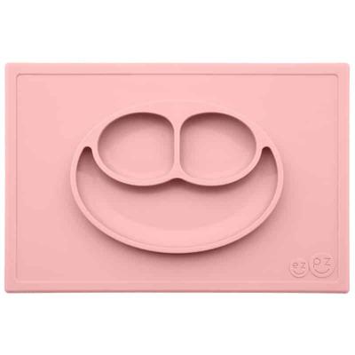 Alles-in-één Happy-placemat met bordje van EZPZ van siliconen roze Alles-in-één Happy-placemat met bordje van EZPZ van siliconen roze