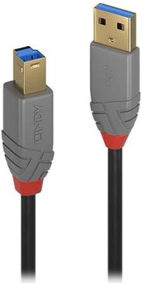 LINDY USB 3.0 kabel type A/B anthra Line m/1m