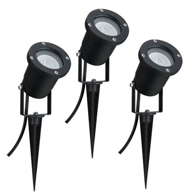 Paulmann 98897 LED-tuinspot Set van 3 stuks LED GU10 10.5 W Zwart Paulmann 98897 LED-tuinspot Set van 3 stuks LED GU10 10.5 W Zwart