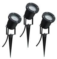 Paulmann 98897 LED-tuinspot Set van 3 stuks LED GU10 10.5 W Zwart - thumbnail