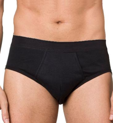 2-pak heren slip zwart, M3000 - Met gulp - Ouderwets ondergoed - ondergoed heren