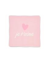 HEMA Tegel 10x10cm keramiek hartje &apos;je t&apos;aime&apos; roze - thumbnail