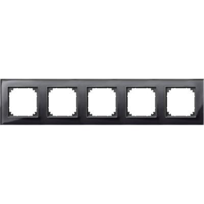 Merten 489503 Afdekking Frame 5-voudig System M, M-Plan Zwart 1 stuk(s)