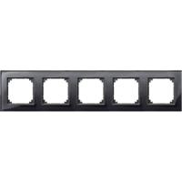 Merten 489503 Afdekking Frame 5-voudig System M, M-Plan Zwart 1 stuk(s) - thumbnail