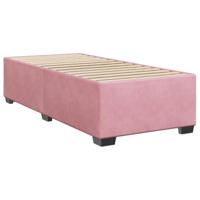 Boxspring met matras fluweel roze 90x190 cm - thumbnail