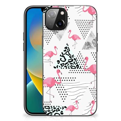 iPhone 14 Plus Dierenprint Telefoonhoesje Flamingo Triangle