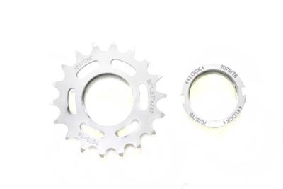 Fixed Tandwiel 18t met lockring - Wit