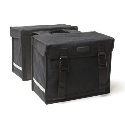 New looxs canvas camping - dubbele fietstas zwart