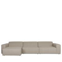 Zuiver Milka 4,5-zits bank links Cappuccino - thumbnail