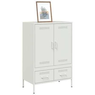 Hoge kast 68x39x101,5 cm koudgewalst staal wit