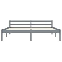 Bedframe massief grenenhout grijs 160x200 cm - thumbnail