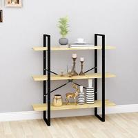 VidaXL Boekenkast met 3 schappen 100x30x105 cm massief grenenhout - thumbnail