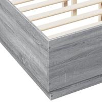 Bedframe bewerkt hout grijs sonoma eikenkleurig 120x190 cm - thumbnail