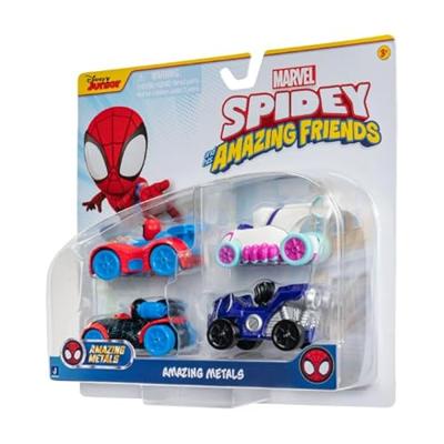 Jazwares Spidey and his amazing friends - speelgoedauto&apos;s metaal, 4st. - thumbnail