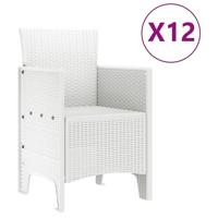 Tuin Eetset 13 pcs Wit Polt riet - thumbnail