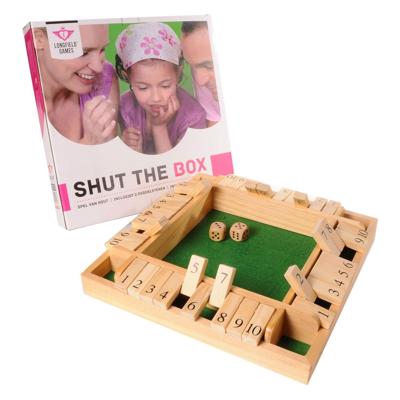 Shut the Box Houten Dobbelspel, 4 spelers Shut the Box Houten Dobbelspel, 4 spelers