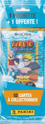 Fat pack 1 pocket gekocht + 1 gratis - PANINI - Naruto - 52 kaarten