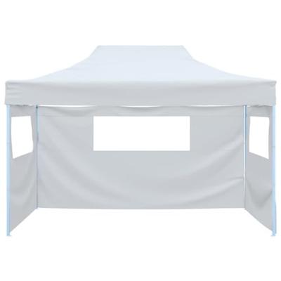 Partytent met 3 zijwanden inklapbaar 3x4,5 m wit