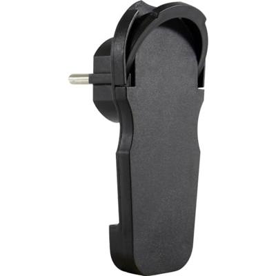 REV 0018260500 Platte stekker met randaarde 230 V Zwart IP20