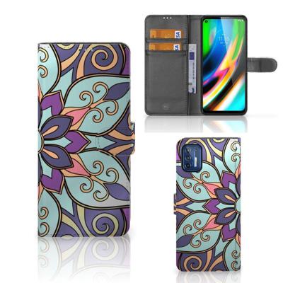 Motorola Moto G9 Plus Hoesje Purple Flower Motorola Moto G9 Plus Hoesje Purple Flower