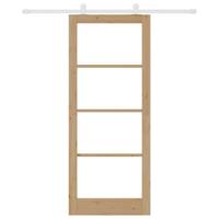 Schuifdeur ORKDAL Bruin 86 x 211 cm Hout en metaal - thumbnail