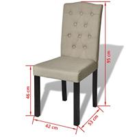 Eetkamerstoelen 2 st stof camel - thumbnail