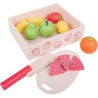 Bigjigs houten kistje met snijfruit - thumbnail