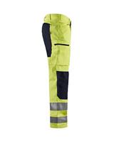 Blåkläder High-Vis broek met stretch 15851811 | High Vis Geel/Zwart | Maat 50 - 7330509703021 - thumbnail
