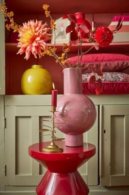 Pip Studio Vaas Metaal Medium Roze 24x40cm